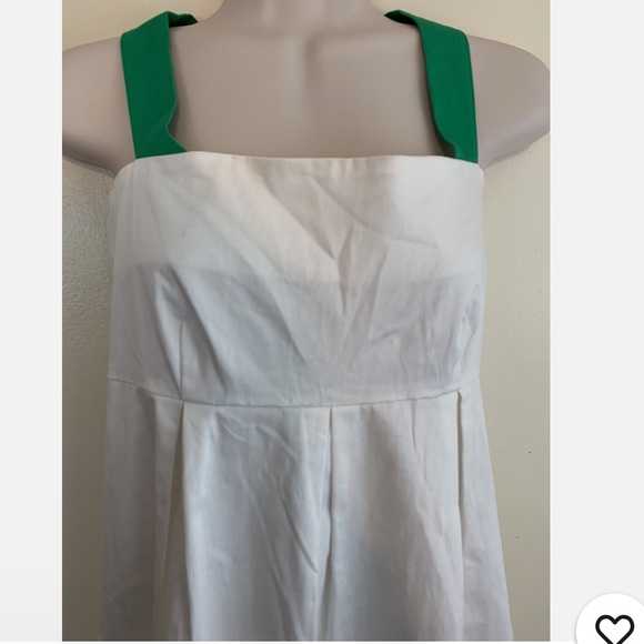 Dby Ltd Other - Dby Ltd White Cotton Dress with Green Accents size 10